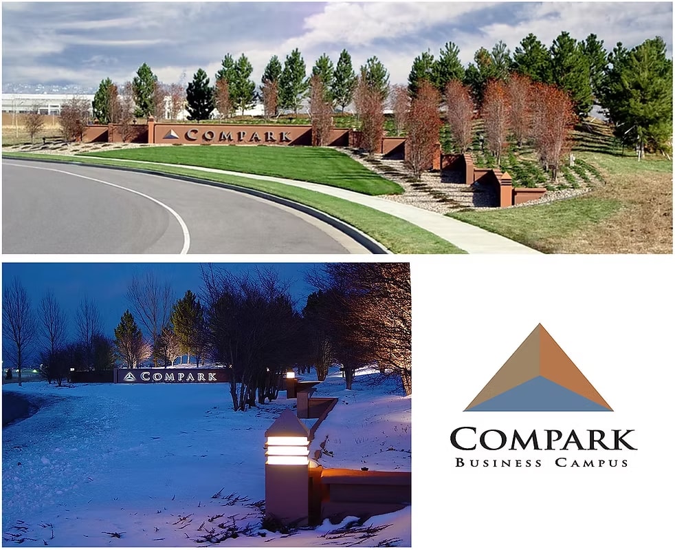 Compark Business Campus entry walls and signage