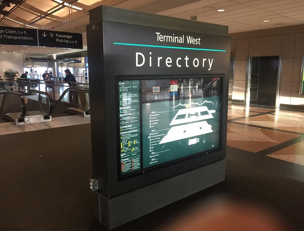 Denver International Airport directory wayfinding