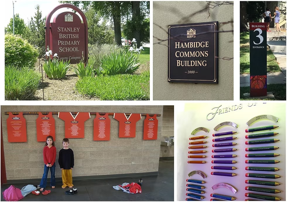 Stanley British Primary School campus signage